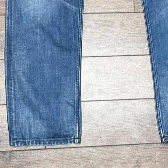 Blue Faded Straight Leg Jeans - Picture 3 of 3